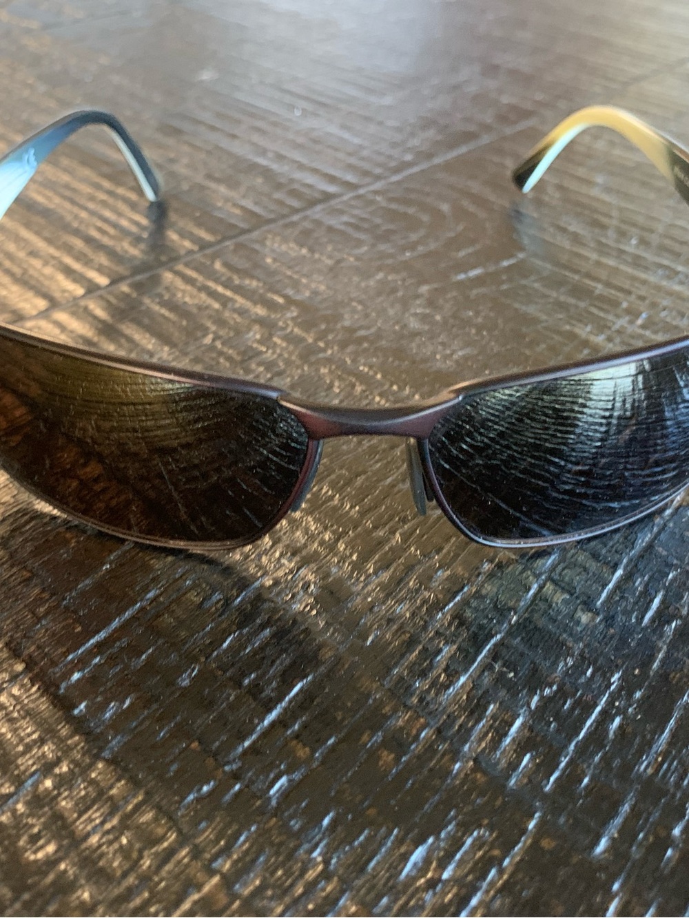 Maui Jim Men's Sunglasses Black Coral Men’s Wrap Polarized Sunglassess